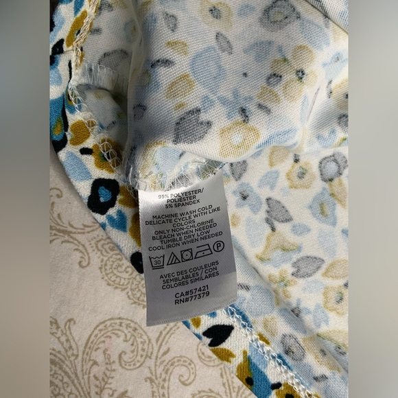 Ann Taylor Factory Women’s Large Floral Print Polyester Spandex Blouse - Picture 6 of 8